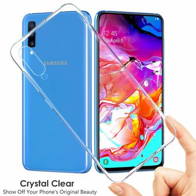 Microsonic Samsung Galaxy A70 Kılıf Transparent Soft Beyaz