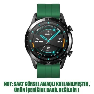 Microsonic Samsung Galaxy Watch 46mm Silicone Rapid Bands Kordon Koyu Yeşil