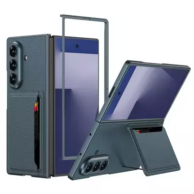 Microsonic Samsung Galaxy Z Fold 7 Kılıf LuxGrip Wallet Yeşil