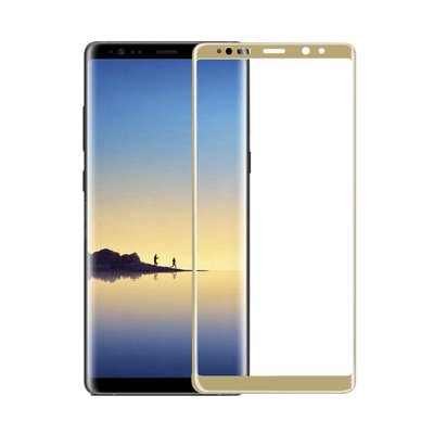 Microsonic Samsung Note 8 Kavisli Temperli Cam Ekran Koruyucu Film Gold