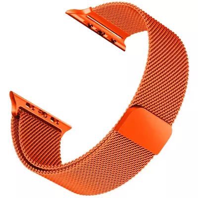 Microsonic Apple Watch 1 42mm Milanese Loop Version 3 Kordon Turuncu