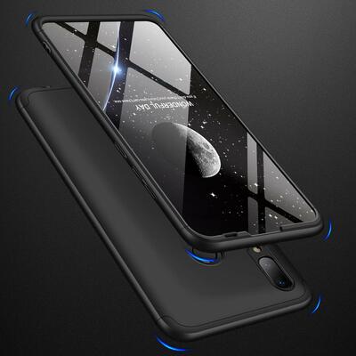 Microsonic Huawei Honor 8C Kılıf Double Dip 360 Protective AYS Lacivert