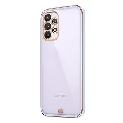 Microsonic Samsung Galaxy A73 5G Kılıf Laser Plated Soft Lila