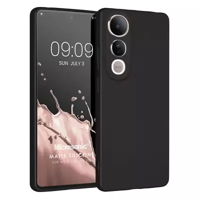 Microsonic Matte Silicone Vivo V50 Lite 4G Kılıf Siyah