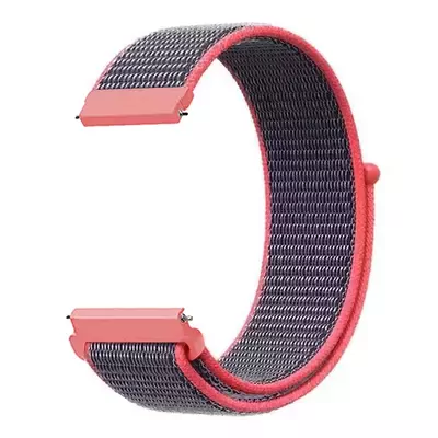 Microsonic Samsung Gear Sport Hasırlı Kordon Woven Sport Loop Koyu Pembe