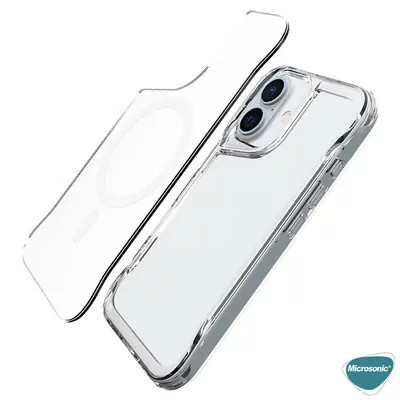 Microsonic Apple iPhone 17 Kılıf MagSafe Trex Bumper Şeffaf