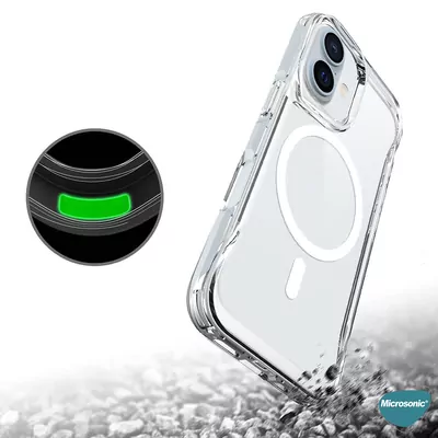 Microsonic Apple iPhone 17 Kılıf MagSafe Trex Bumper Şeffaf