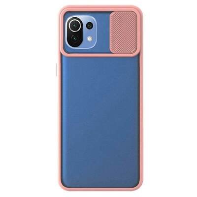 Microsonic Xiaomi Mi 11 Lite Kılıf Slide Camera Lens Protection Rose Gold