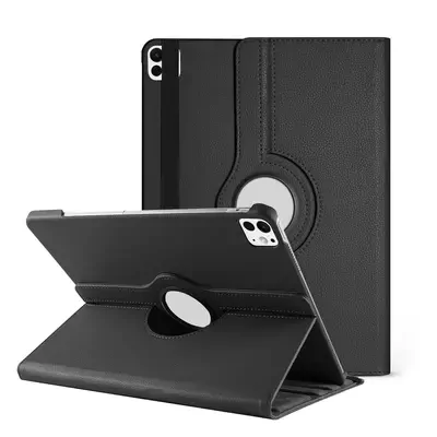 Microsonic Apple iPad Pro 13 2024 Kılıf (A2925-A2926) 360 Rotating Stand Deri Siyah