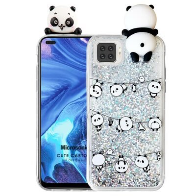 Microsonic Oppo Reno 4 Lite Kılıf Cute Cartoon Panda