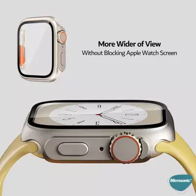 Microsonic Apple Watch SE 2022 44mm Kılıf Apple Watch Ultra Dönüştürücü Ekran Koruyucu Kasa Yıldız Işığı