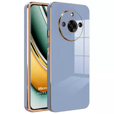 Microsonic Realme 11 Pro Kılıf Olive Plated Lavanta Grisi