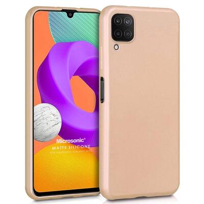 Microsonic Samsung Galaxy A22 4G Kılıf Matte Silicone Gold