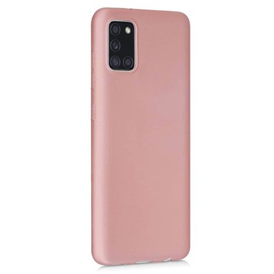 Microsonic Samsung Galaxy A31 Kılıf Matte Silicone Rose Gold