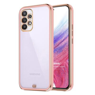 Microsonic Samsung Galaxy A53 5G Kılıf Laser Plated Soft Pembe