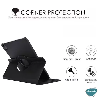 Microsonic Apple iPad Pro 13 2024 Kılıf (A2925-A2926) 360 Rotating Stand Deri Mor
