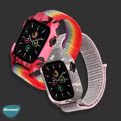 Microsonic Apple Watch Ultra Kordon Camouflage Armor Pro Turkuaz