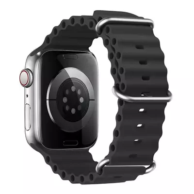 Microsonic Apple Watch Series 10 46mm Kordon Aqua Belt Siyah