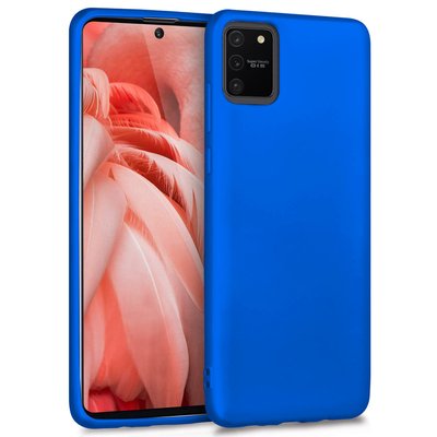 Microsonic Samsung Galaxy A91 Kılıf Matte Silicone Mavi