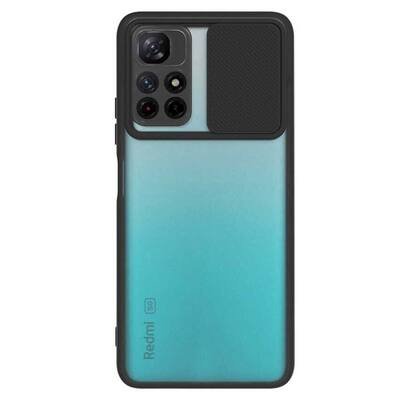 Microsonic Xiaomi Redmi Note 11 4G Kılıf Slide Camera Lens Protection Siyah