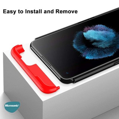 Microsonic Realme 7 Pro Kılıf Double Dip 360 Protective AYS Mavi