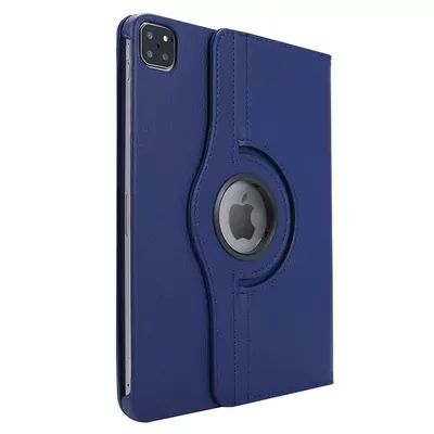 Microsonic Apple iPad Pro 13 2024 Kılıf (A2925-A2926) 360 Rotating Stand Deri Lacivert