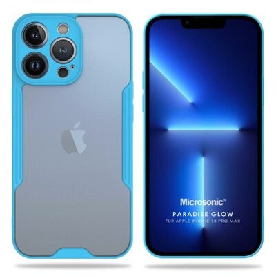 Microsonic Apple iPhone 13 Pro Max Kılıf Paradise Glow Turkuaz