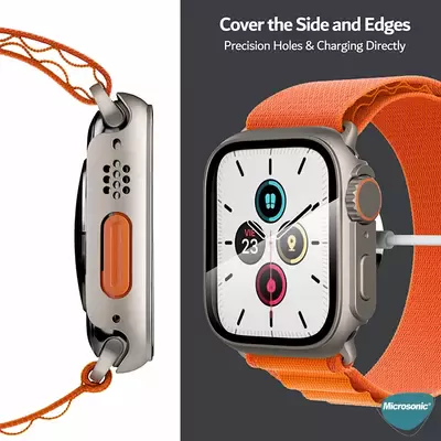 Microsonic Apple Watch SE 44mm Kılıf Apple Watch Ultra Dönüştürücü Ekran Koruyucu Kasa Yıldız Işığı