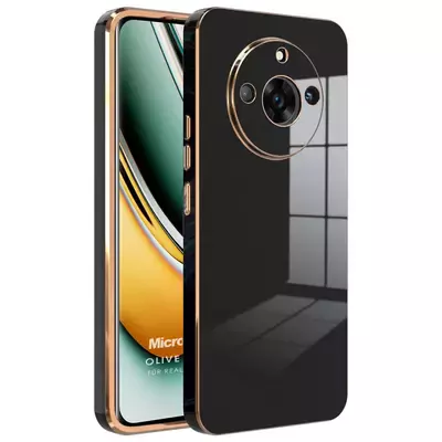 Microsonic Realme 11 Pro+ Kılıf Olive Plated Siyah