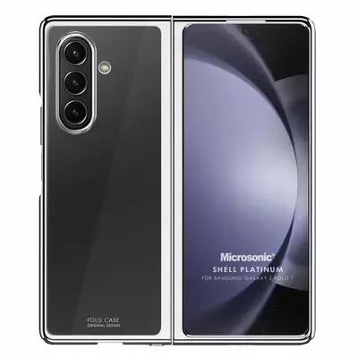 Microsonic Samsung Galaxy Z Fold 7 Kılıf Shell Platinum Gümüş