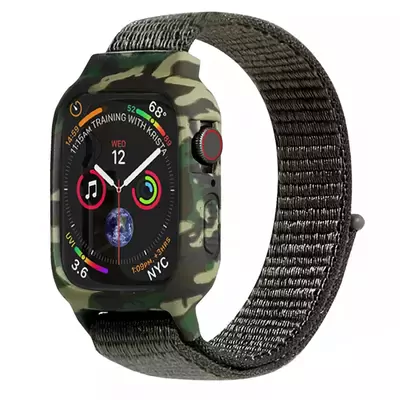 Microsonic Apple Watch Ultra Kordon Camouflage Armor Pro Koyu Yeşil