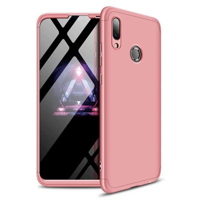 Microsonic Huawei Y7 2019 Kılıf Double Dip 360 Protective AYS Rose Gold