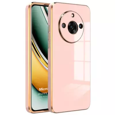 Microsonic Realme 11 Pro+ Kılıf Olive Plated Pembe