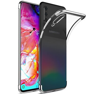 Microsonic Samsung Galaxy A70 Kılıf Skyfall Transparent Clear Gümüş