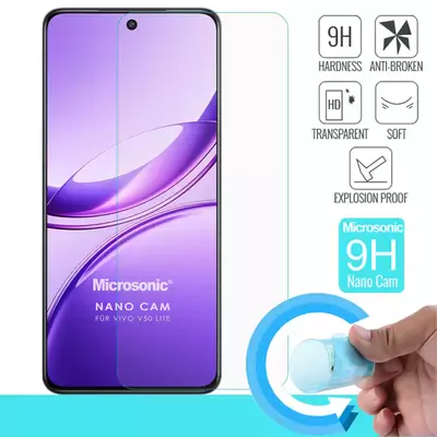 Microsonic Vivo V50 Lite 5G Nano Glass Cam Ekran Koruyucu