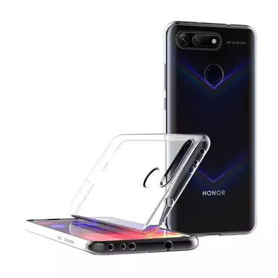 Microsonic Huawei Honor View 20 Kılıf Transparent Soft Beyaz