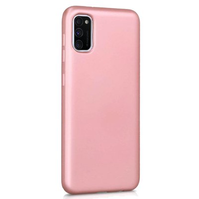 Microsonic Samsung Galaxy A41 Kılıf Matte Silicone Rose Gold