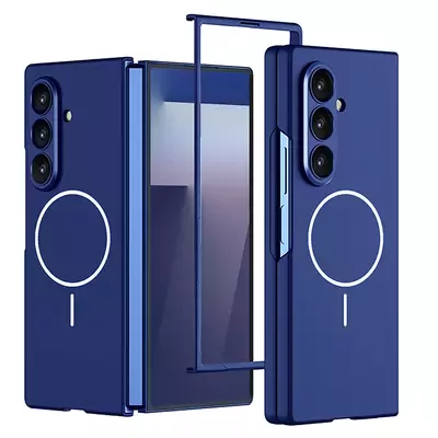 Microsonic Samsung Galaxy Z Fold 7 Kılıf Shape Hard MagSafe Lacivert