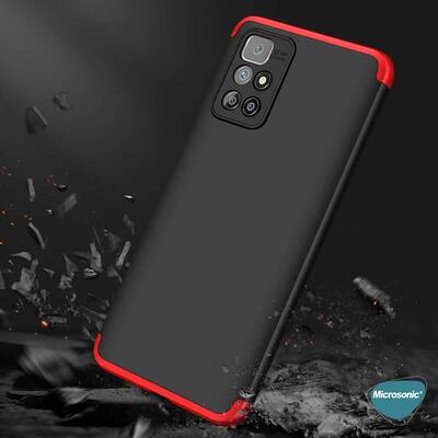 Microsonic Xiaomi Redmi 10 Kılıf Double Dip 360 Protective AYS Siyah Gri