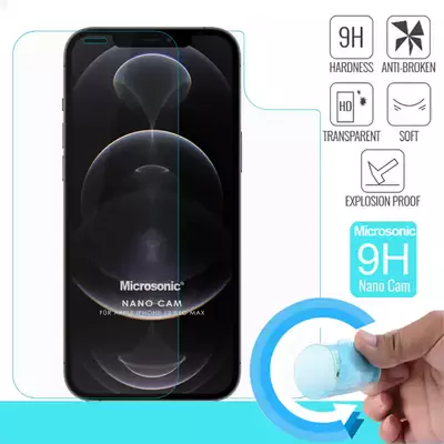 Microsonic Apple iPhone 12 Pro Max Ön + Arka Nano Cam Ekran Koruyucu