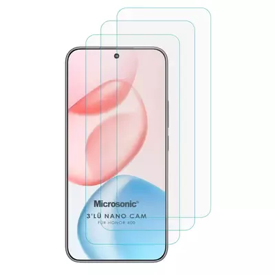 Microsonic Honor 400 Screen Protector Nano Glass Cam Ekran Koruyucu (3`lü Paket)