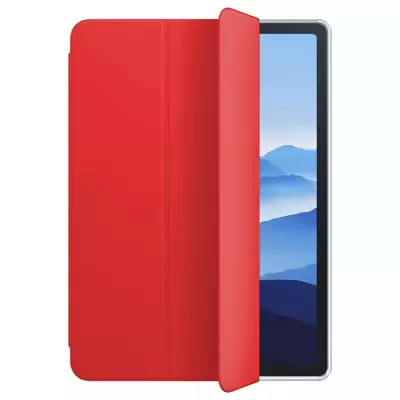 Microsonic Apple iPad Air 5.Nesil 2022 Kılıf (A2588-A2589-A2591) Slim Translucent Back Smart Cover Kırmızı