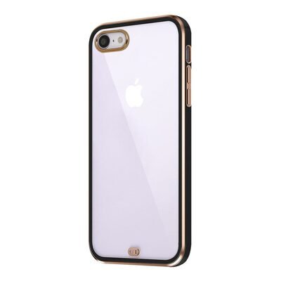 Microsonic Apple iPhone 8 Kılıf Laser Plated Soft Siyah