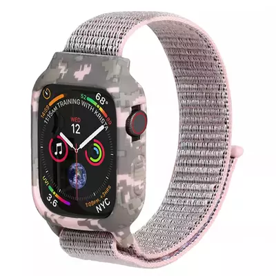 Microsonic Apple Watch Series 8 45mm Kordon Camouflage Armor Pro Rose Gold