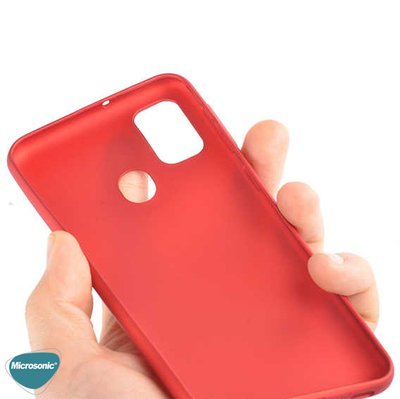 Microsonic Samsung Galaxy M21 Kılıf Matte Silicone Kırmızı