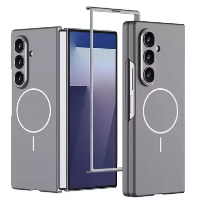 Microsonic Samsung Galaxy Z Fold 7 Kılıf Shape Hard MagSafe Gri