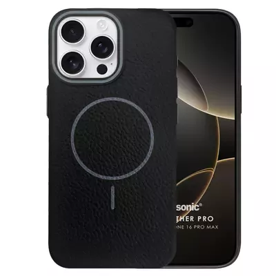 Microsonic Apple iPhone 16 Pro Max Kılıf MagLeather Pro Siyah
