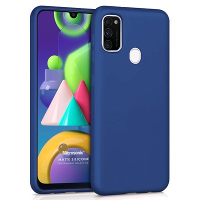 Microsonic Samsung Galaxy M21 Kılıf Matte Silicone Lacivert