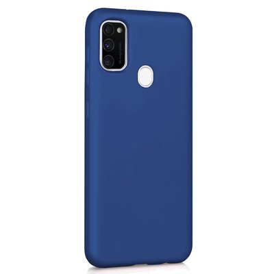 Microsonic Samsung Galaxy M21 Kılıf Matte Silicone Lacivert