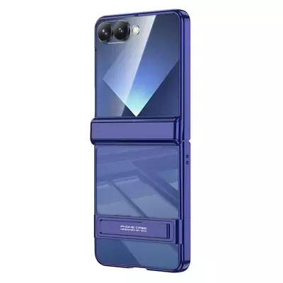 Microsonic Samsung Galaxy Z Flip 7 Kılıf Clarity Stand Lacivert